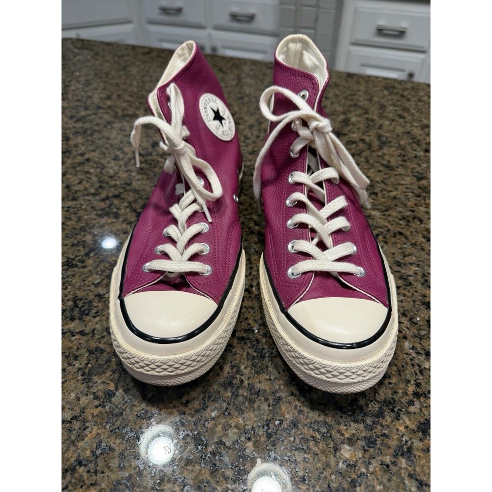 Converse Chuck 70 Hi Rare Find Rose Red Tumbled Leather M 8.5 W 10.5